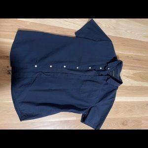 Navy blue banana republic button down shirt